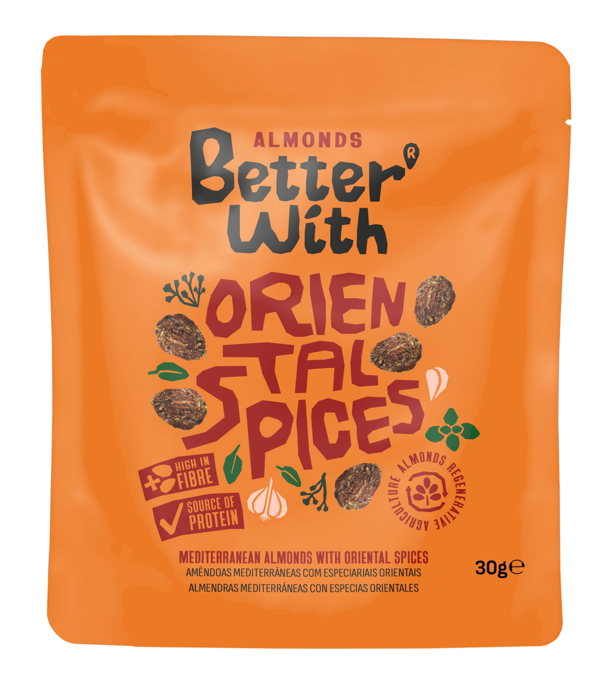 Oriental Spices almonds 30 g sachet